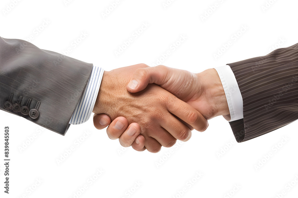 Business handshake and business people concepts on isolated on white Business handshake and business people concepts on isolated on white