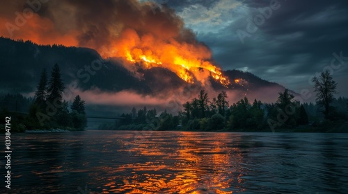 Flames Near the River