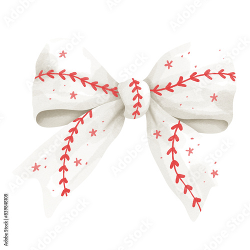 Red Coquette Baseball Ribbon