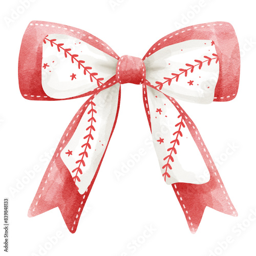Red Coquette Baseball Ribbon