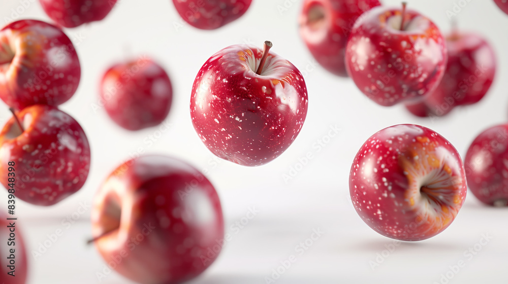 Obraz premium Single Apple on Neutral White