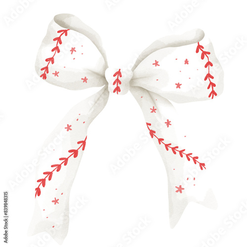 Red Coquette Baseball Ribbon