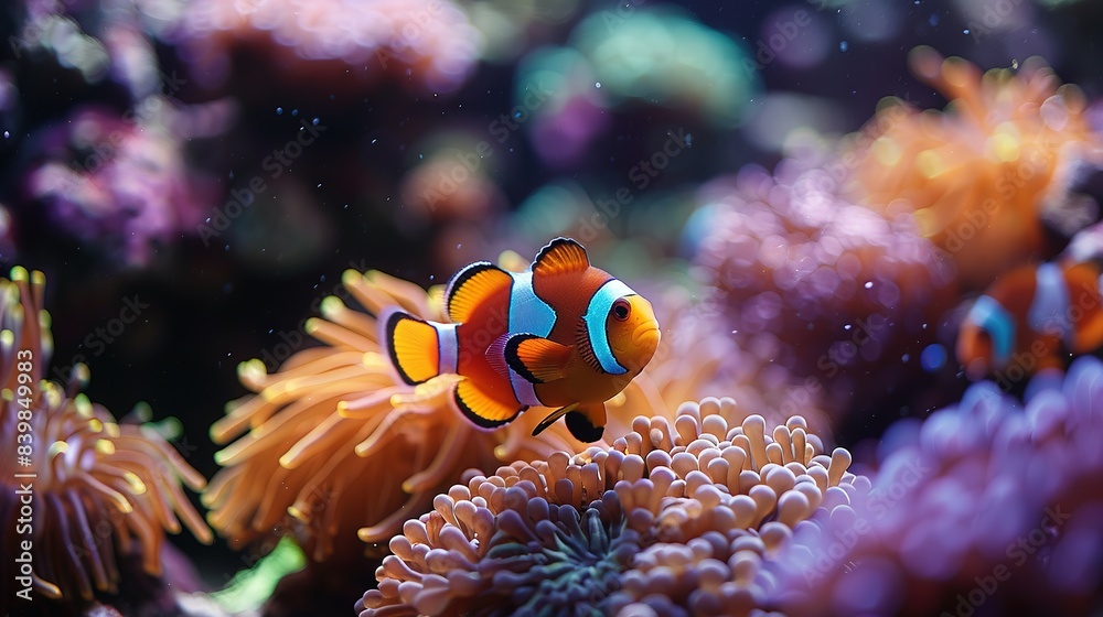 Exotic Coral Reef with Vibrant Tropical Fish and Sea Life Exotic Coral Reef with Vibrant Tropical Fish and Sea Life