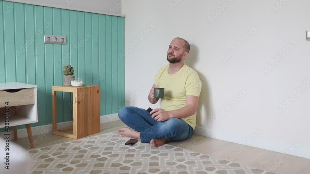 Serene Early Morning Meditation Routine In Spacious Living Room