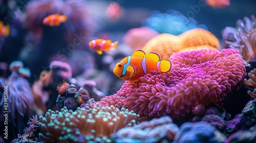 Coral Reef Wonderland: Multi-Colored Fish and Sea Creatures