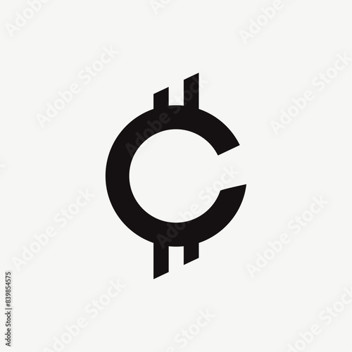 Modern Letter C Crypto Logo Icon Vector