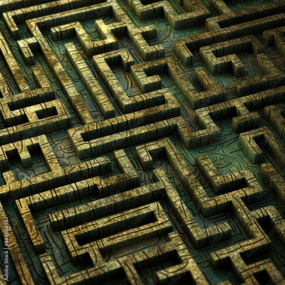 a maze with multiple routes, the background is equally tech and savvy background a maze with multiple routes, the background is equally tech and savvy background