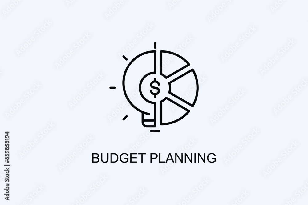 Budget Planning Vector Icon Or Logo Illustration Budget Planning Vector Icon Or Logo Illustration
