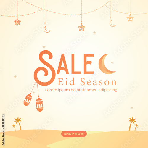 Eid sale offer social media post design