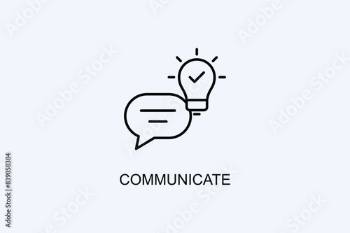 Communicate Vector Icon Or Logo Illustration