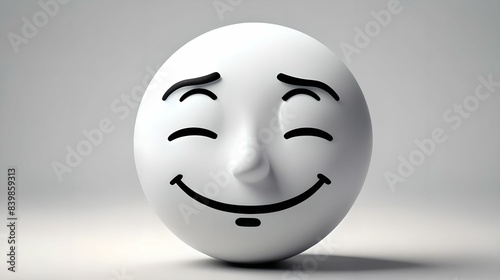 Many yellow balls with smiling faces. Social media and communications concept background photo