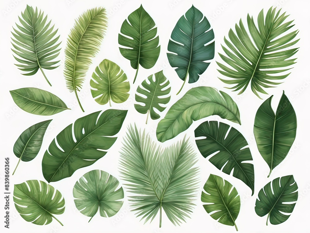 leaves of different ornamental plants as well as the monstera plant leaves of different ornamental plants as well as the monstera plant
