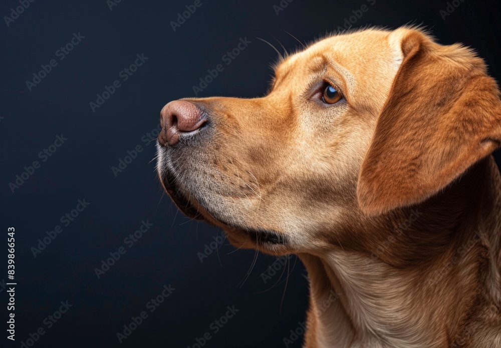 Closeup portrait of a thoughtful golden retriever dog Closeup portrait of a thoughtful golden retriever dog