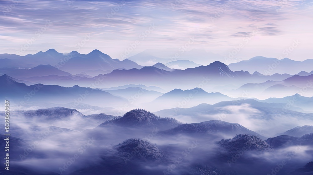 Fototapeta premium clouds purple mountain range