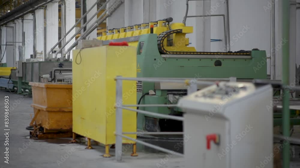 A stone cutting machine at Nassar Stone in Bethlehem. A stone cutting machine at Nassar Stone in Bethlehem.