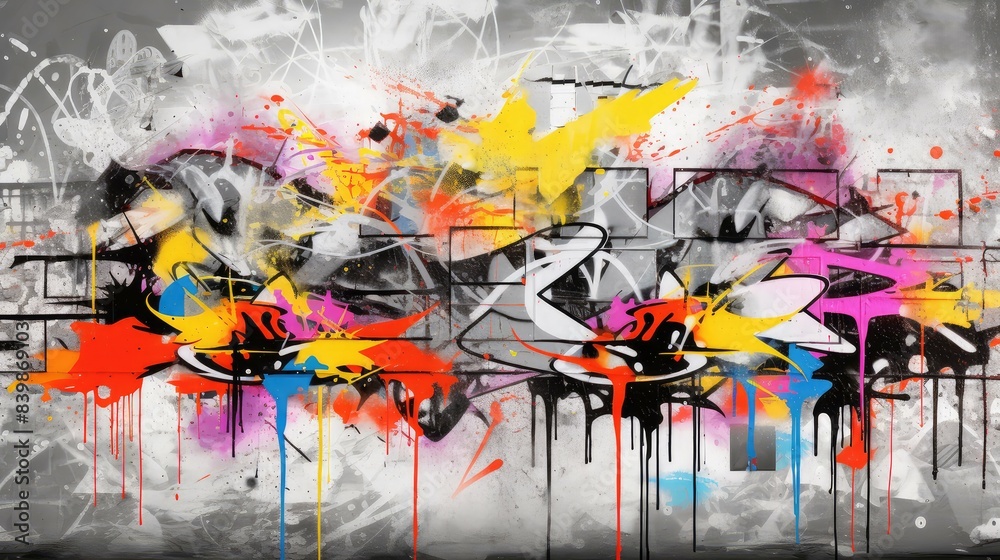 Fototapeta premium graffiti grunge grey background