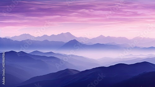 view purple sky mountains