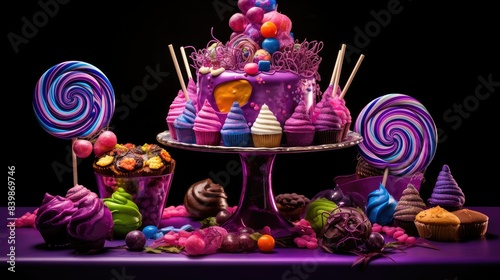 candy purple lollipop