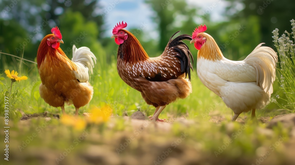 Fototapeta premium agriculture field chicken farm