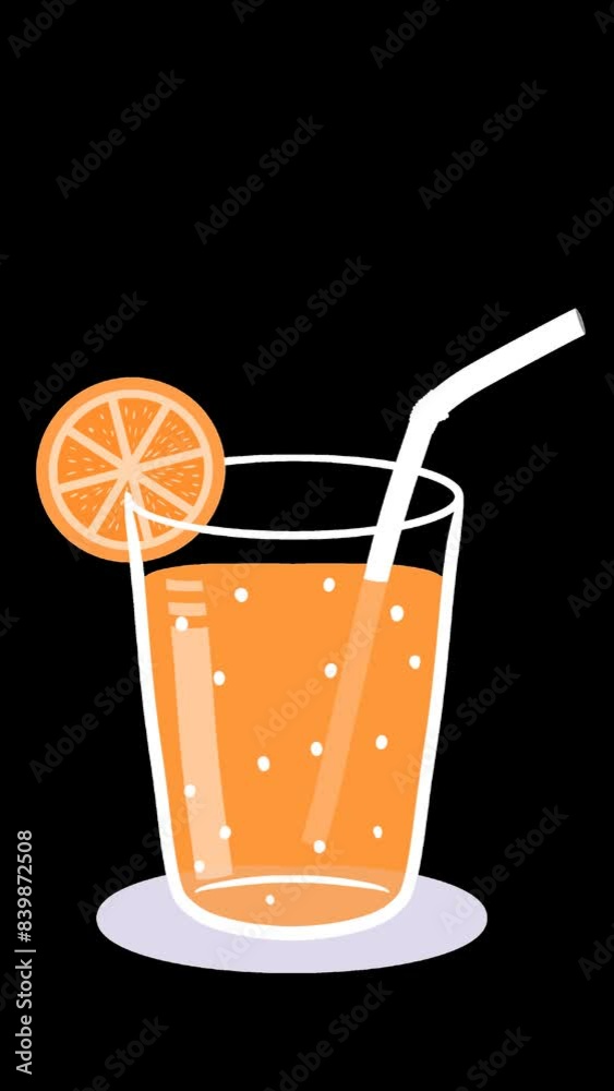 Cartoons with animation on different drinks. Cartoons with animation on different drinks.
