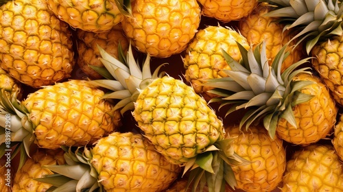 vibrant background pineapple fruit