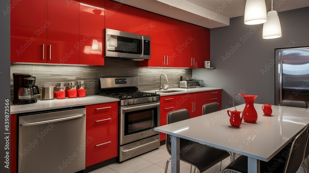 cabinets red and grey cabinets red and grey