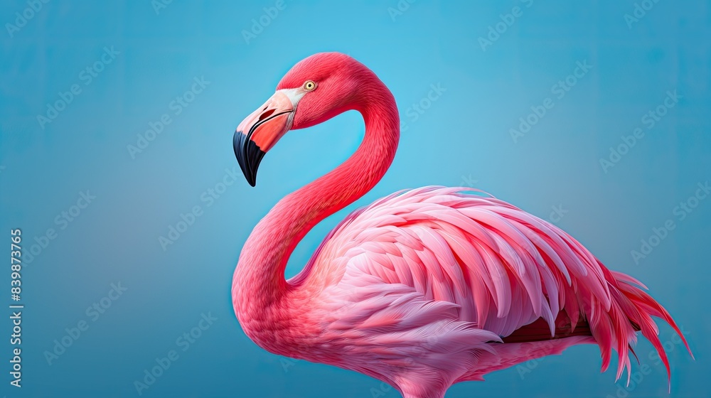 Fototapeta premium bird pink illustration