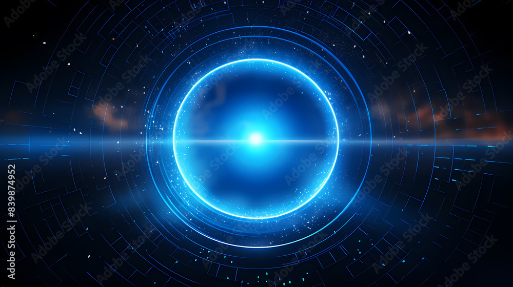 Abstract blue technology glowing background Abstract blue technology glowing background
