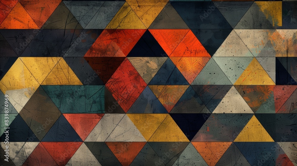 Geometric Pattern with Dark Colors 