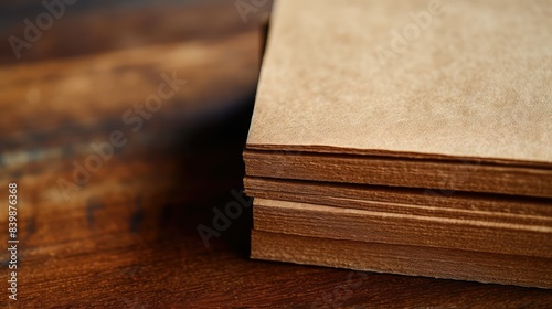 stack brown craft paper