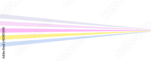 Rainbow wave element. LGBT Pride Flag Wave Background. LGBTQ Gay Pride Rainbow Flag. Translucent rainbow arcing from afar to the foreground. Pride Month. Vector illustration