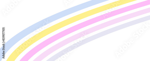 Rainbow wave element. LGBT Pride Flag Wave Background. LGBTQ Gay Pride Rainbow Flag. Translucent rainbow arcing from afar to the foreground. Pride Month. Vector illustration