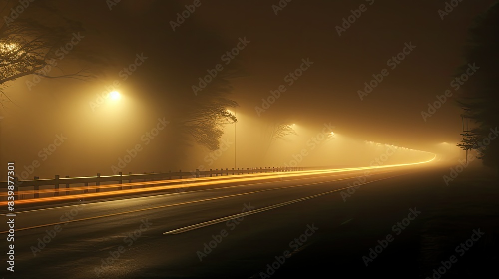 evening highway lighting