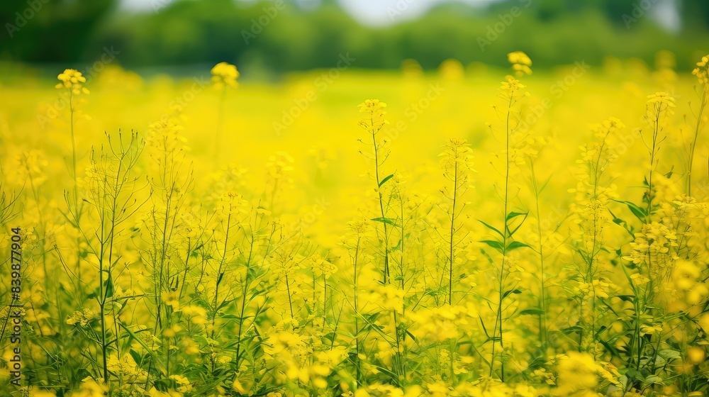 Obraz premium field colorful background yellow