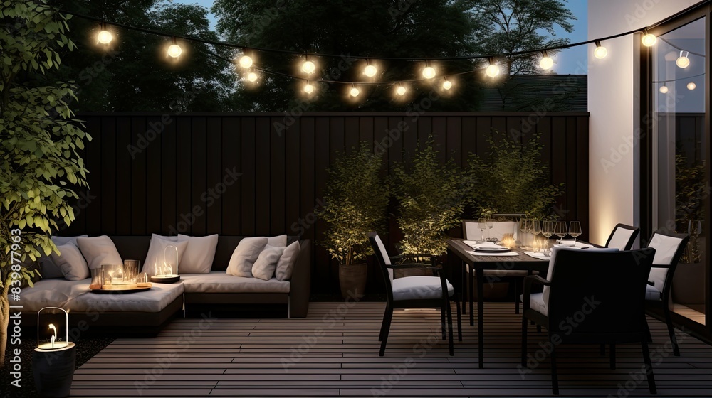 minimalist patio with lights minimalist patio with lights