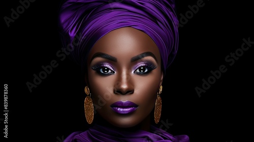 beauty purple black woman