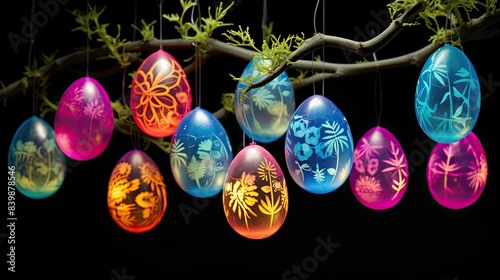 display glow in the dark easter eggs photo