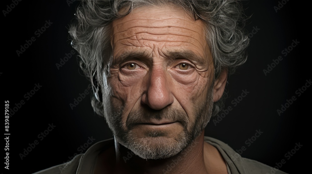 Obraz premium depth grey portrait background