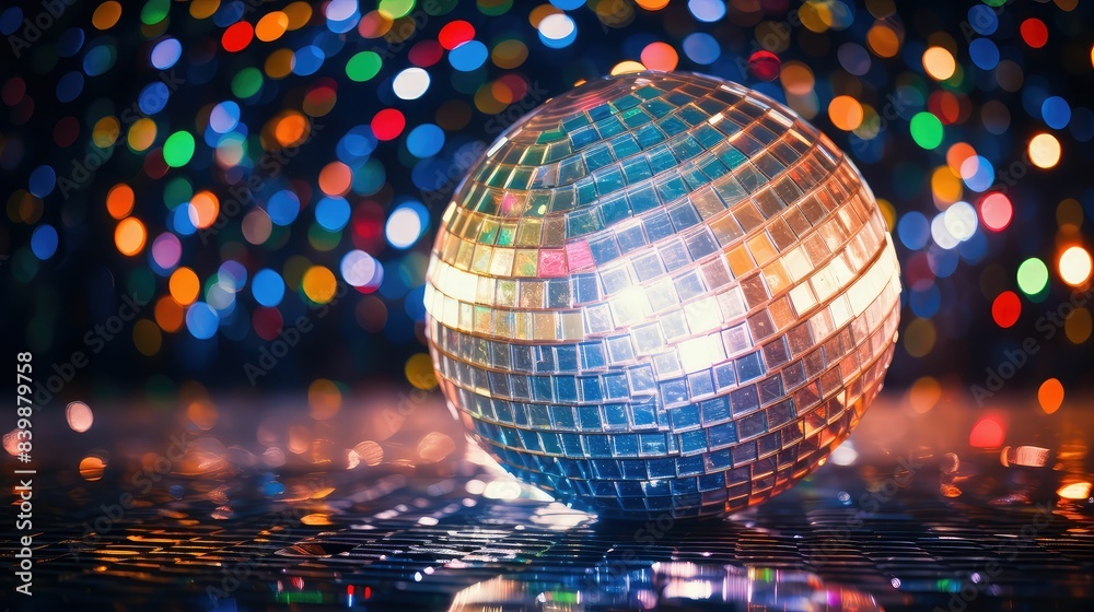Obraz premium reflection disco ball light