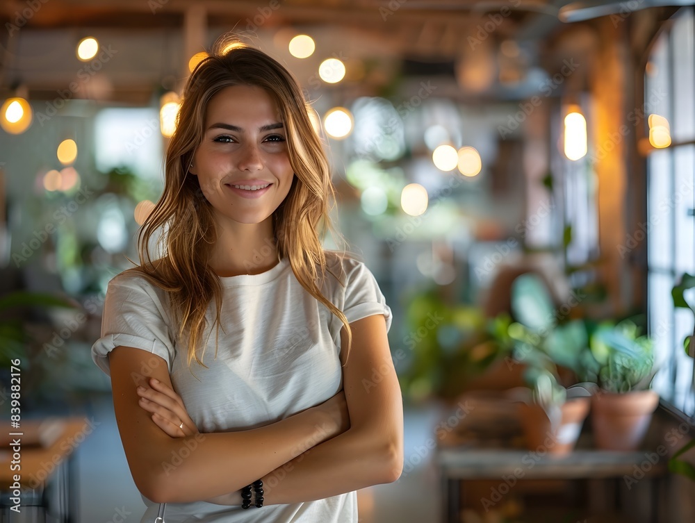 Fototapeta premium Confident Young Entrepreneur Pitching Business Idea to Investors Embracing New Beginnings