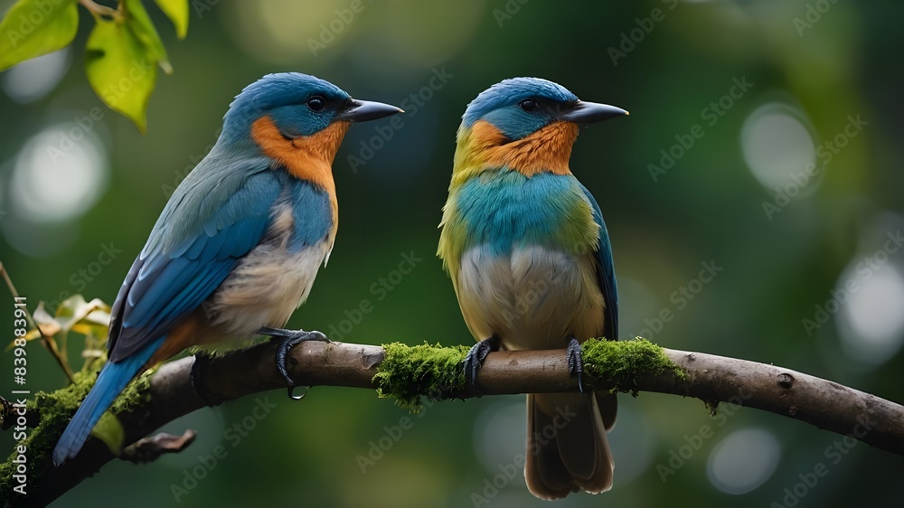 Exquisite Birds Perched in a Misty Forest, Gentle Rain and Lush Greens: Iridescent Birds on a Forest Branch, Tranquil Rainforest Scene: Vibrant Birds Amidst Gentle Raindrops, Exquisite Birds Perched in a Misty Forest, Gentle Rain and Lush Greens: Iridescent Birds on a Forest Branch, Tranquil Rainforest Scene: Vibrant Birds Amidst Gentle Raindrops,