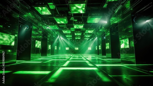 dancefloor green lighting