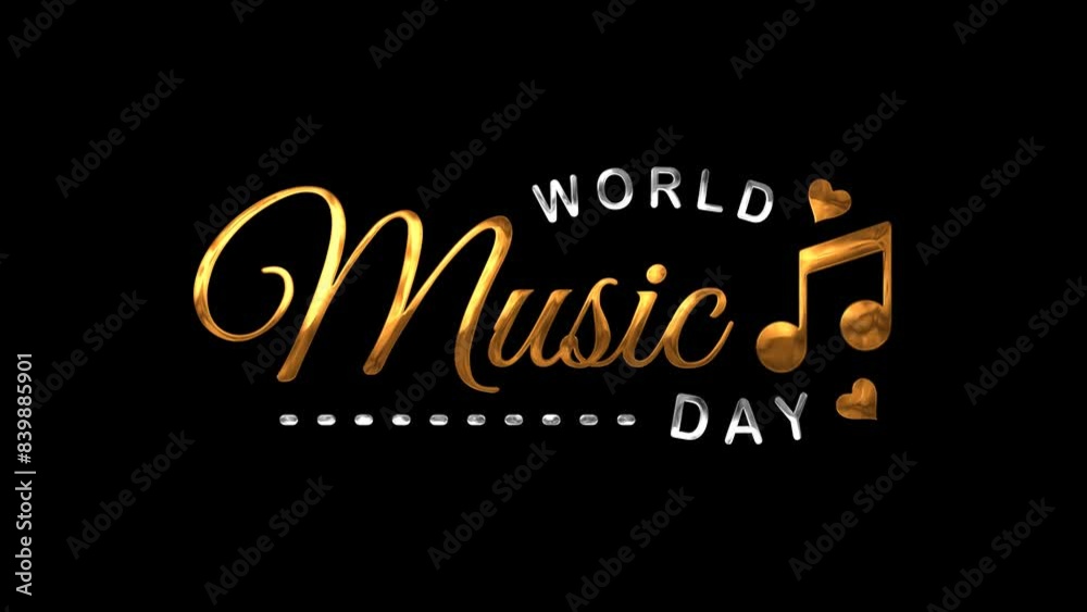 World Music Day Text Animation. Great for World Music Day Celebrations, for banner, social media feed wallpaper stories. World Music Day Text Animation. Great for World Music Day Celebrations, for banner, social media feed wallpaper stories.