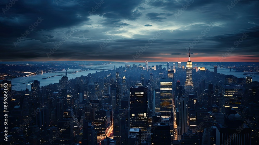 Obraz premium urban dark cityscape