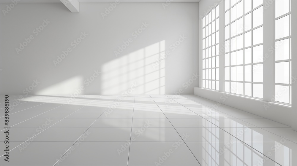 The white empty room 3d rendering The white empty room 3d rendering