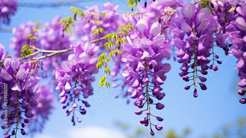 wisteria spring purple flowers