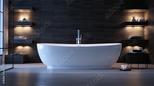 modern acrylic bathtub