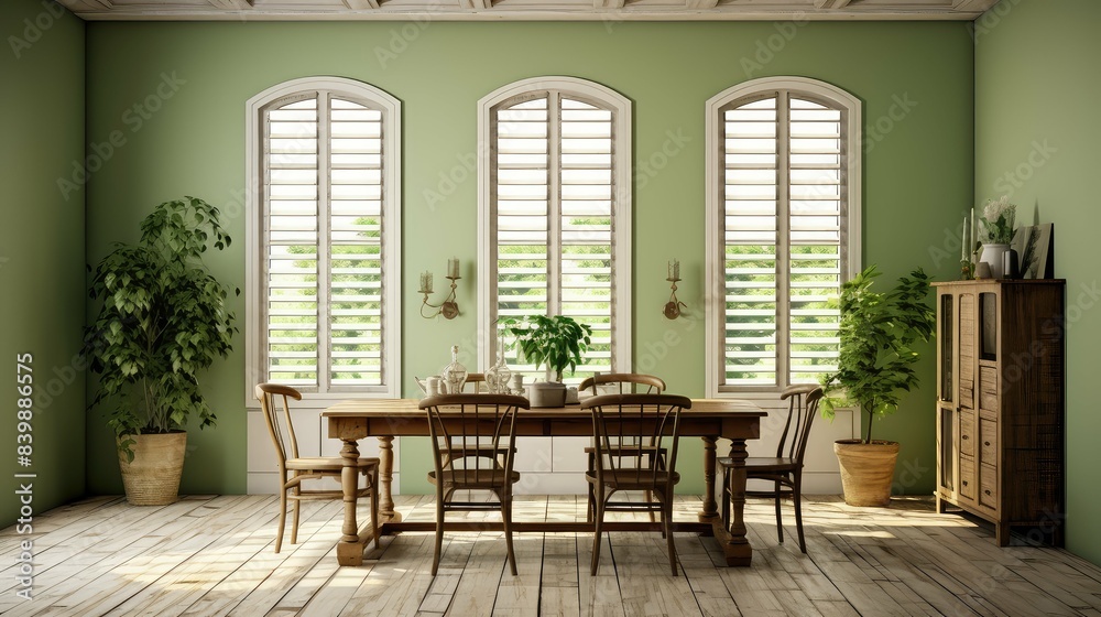 Fototapeta premium rustic empty home interior
