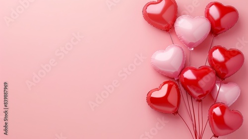 pink balloon balloons in the shape of love background 