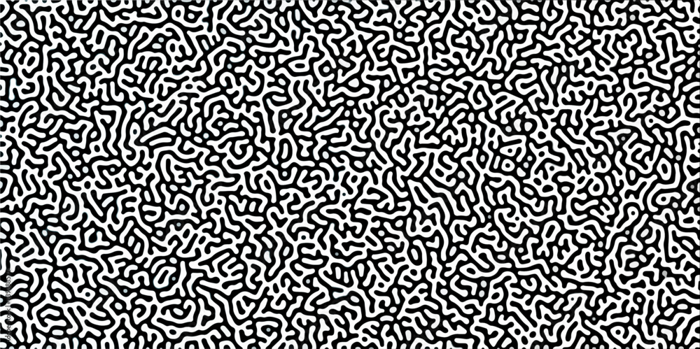 Abstract Turing organic wallpaper with background. Turing reaction diffusion monochrome seamless pattern with chaotic motion. Natural seamless line pattern.
Abstract Turing organic wallpaper with background. Turing reaction diffusion monochrome seamless pattern with chaotic motion. Natural seamless line pattern.